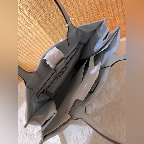 NWT Tory Burch Small Ella Nylon Tote Powder Blue - Picture 5 of 8